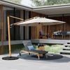 Aluminium Sonnenschirm 300cm mit Kurbel, Ampelschirm rund, UV-Schutz Bild 2