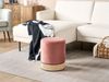 Pouf YANKTON Rosa Samtstoff 35 cm 35 cm Bild 3