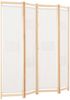 vidaXL 4-teiliger Raumteiler Cremeweiß 160 x 170 x 4 cm Stoff 248173 Bild 3