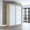 Schwebetürenschrank COLIN 2-türig Schrank 180 cm Farbe: Sonoma , weiß Bild 2