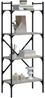 Bücherregal | Standregal 4 Fächer Grau Sonoma 56x31,5x138,5 cm Holzwerkstoff Bild 3