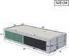 Kinderbett 90x200 cm mit hydraulischem Stauraum, Kreidetafel und Bücherfach – Holzbett in Grau Bild 4