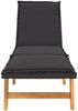 vidaXL Sonnenliegen mit Auflagen 2 Stk. Poly Rattan Massivholz Akazie 319725 Bild 5