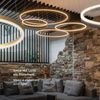 s.luce LED Ring Pendelleuchte rund Direkt oder Indirekt Gold Ø 80cm Bild 4