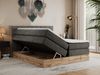 Boxspringbett BELLISSIMO KING, Doppelbett mit Multipocket-Matratze, Polsterbett mit Kopfstütze - 200 x 200 cm - Dunkelgrau Velvet - H4 Bild 2