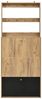 Flieks Schuhschrank mit Haken, 3 klappbaren Aufbewahrungsfächern (1-St, B75/T24/H180 cm) Schuhkommode mit 3 Klappen Schuhregal Schuhkipper Holzoptik Bild 4