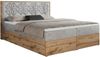 Boxspringbett mit Kopfteil und Topper, Polsterbett - NESSI - 140 x 200 cm - Hellgrau Velvet - H3 - Topper Visco Bild 4