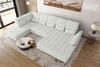 99rooms Toscana Wohnlandschaft Strukturstoff NEVE Creme Rechts mit Schlaffunktion Bild 3