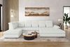 99rooms Toscana Wohnlandschaft Strukturstoff NEVE Creme Rechts mit Schlaffunktion Bild 2