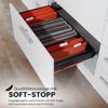 bümö office Aktenschrank mit Hängeregister-Schubladen abschließbar, Büroschrank Holz, 80cm breit in weiß - Hängeregistratur für Hängeordner, Büro Schrank mit Chromgriffen, 7300-W-W-CE Bild 2