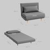 MODFU Schlafsofa Klappsofa,Einzelsofa mit verstellbarer Rückenlehne, Kompaktes Schlafsofa mit verstellbarer Rückenlehne – skandinavisches Einzelsofa für Wohnzimmer & Gästezimmer, langlebig, platzsparend, bis 350 kg Belastbarkeit, mit Relaxfunktion Bild 3