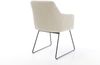 Esszimmerstuhl Greg-Flex Cord Beige Kufengestell Schwarz Taschenfederkern Bild 5