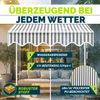 tillvex Balkonmarkise 200 cm Grau/Weiß Gelenkarm Markise Klemmmarkise Sonnenmarkise Balkon ohne Bohren Bild 4