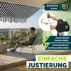 tillvex Balkonmarkise 200 cm Grau/Weiß Gelenkarm Markise Klemmmarkise Sonnenmarkise Balkon ohne Bohren Bild 5