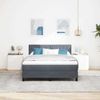 vidaXL LED Boxspringbett mit Matratze Dunkelgrau 140 x 190 cm Samt 3342585 Bild 4