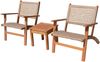 Balkonmöbel-Set AMIRA Teak-Look - Eukalyptus, Hellbraun, flach | Gartenmöbel-Set Gartengarnitur Garten-Sitzgruppe Essgruppe Balkon-Set Bild 2