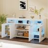 MODFU Sideboard im industriellen Stil (Beistelltisch Kommode, Anrichte, 1 St, 9 Fächern), mit LED Licht Bild 3