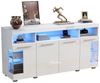 MODFU Sideboard im industriellen Stil (Beistelltisch Kommode, Anrichte, 1 St, 9 Fächern), mit LED Licht Bild 2
