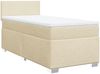 vidaXL Boxspringbett mit Matratze Creme 90x190 cm Stoff 3285741 Bild 2