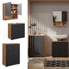 Badmöbel-Set Irma Anthrazit mit Wabenstruktur 3 Teile, mit Unterschrank 60 cm Vicco Bild 2