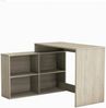 Dmora Schreibtisch Kyarr, Mehrzweckschreibtisch, Bürotisch für PC, Eckschreibtisch, 112x101 h77 cm, Eiche und Weiß Bild 4