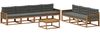 vidaXL Outdoor-Sofagarnitur mit Kissen 8 pcs Natur und Anthrazit 3382400 Bild 2