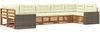vidaXL Outdoor-Sofagarnitur mit Kissen 7 pcs Natur und Creme 3383818 Bild 2