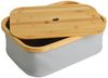 Faltbarer Bambuskorb Aufbewahrungsbox 35x25x12 cm 3er Set Aufbewahrungskorb Grau Bild 2