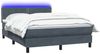 vidaXL Boxspringbett mit Matratze & LED Dunkelgrau 160x210 cm Samt 3316792 Bild 3