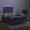Boxspringbett mit Matratze & LED Samt Dunkelgrau 120x200 cm, Härtegrad: H2 [3136054] Bild 4