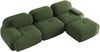 Ecksofa, Modulares ohne Montage ergonomisch und haustierfreundlich aus Cordstoff mit extra-breiten Armlehnen 32D hochelastische Polsterung für Wohnzimmer und Schlafzimmer, Cordstoff, Green Bild 5