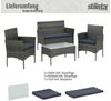 STILISTA® Lounge Set 4tlg. Polyrattan grau Bild 2
