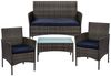 STILISTA® Lounge Set 4tlg. Polyrattan grau Bild 5