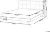 Bett mit Lattenrost Bouclé SOULISSE 160 x 200 cm Cremeweiß Bild 2