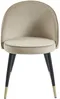 Vente-unique - MAYLINA Stuhl Samt Beige - B 61 cm x H 80,5 cm x L 55 cm Bild 3