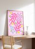 Palmenblatt Poster · Geschenkidee · Abstrakte Bunte Blumen · Florale Illustration im Modernen Minimal Stil · Print ohne Rahmen - 60x90cm Bild 5