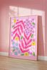 Palmenblatt Poster · Geschenkidee · Abstrakte Bunte Blumen · Florale Illustration im Modernen Minimal Stil · Print ohne Rahmen - 60x90cm Bild 2