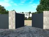 Vente-unique - NAZARIO Eingangstor Metall Grau - B 4,6 cm x H 176 cm x L 300 cm Bild 3