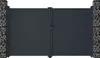 Vente-unique - NAZARIO Eingangstor Metall Grau - B 4,6 cm x H 176 cm x L 300 cm Bild 2