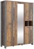 Drehtürenschrank >Celon< in Old Wood Vintage - 156,4x204,7x52,3cm (BxHxT) Bild 2