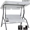 Casaria Hollywoodschaukel wetterfest, 200 kg belastbar, Stahlgestell grau, 140 x 112 x 150 cm Bild 3