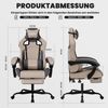 Ergonomischer Racing Gaming-Stuhl mit Fußstütze und Kopfstütze Blau Bild 3