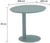 Couchtisch Madison Beistelltisch Gartentisch Loungetisch Oval 33x45x40 cm Taupe Bild 2