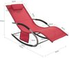SoBuy OGS28-R Schaukelstuhl Garten, Textilene, Lackiert, Rot, 103 x 85 x 53 cm Bild 3