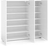 Schuhschrank >Glossy< in Weiß Hochglanz - 120x115x34cm (BxHxT) Bild 3
