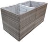 vidaXL Pflanzkübel Grau 157x80x80 cm Poly Rattan 319178 Bild 3