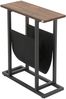 Beistelltisch 49 x 19 x 55 cm mit Aufbewahrungstasche und Stahlrahmen in Dunkelbraun Bild 2
