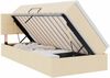 vidaXL Bett mit Stauraum und LED mit Matratze Creme 90 x 190 cm Stoff 3371116 Bild 2