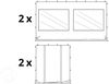 3x6 m Faltpavillon PROFESSIONAL ADunkelgrünlu 40mm, Seitenteile mit Panoramafenstern, dunkelgrün Bild 3