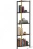 HOMCOM Bücherregal 5-stöckiges Regal, Eckregal 2-tlg, LED-Beleuchtung, Eckregal, platzsparend Bild 2